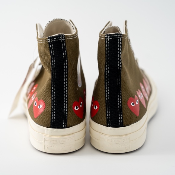 Size 8 - Converse Comme des Garçons Play Chuck 70 High Multi Heart Green main image 9